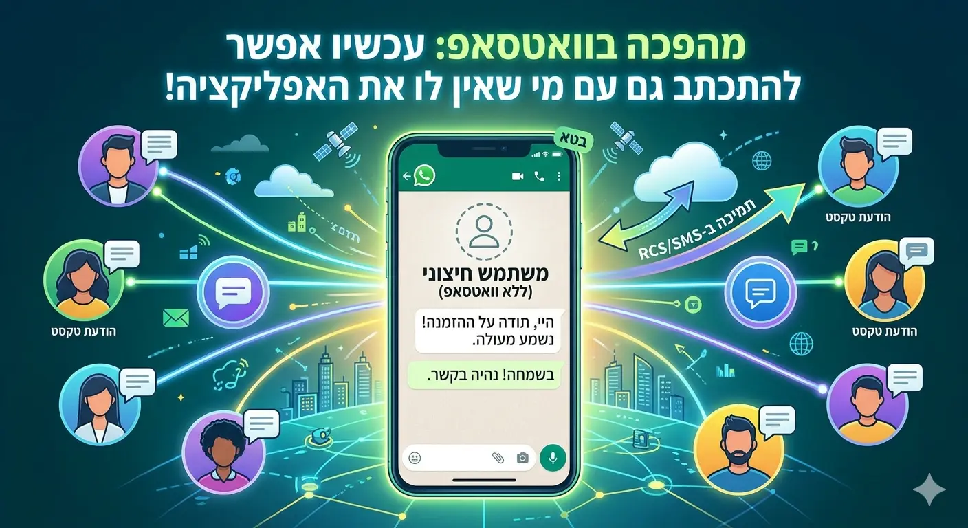 You are currently viewing מהפכה בוואטסאפ: עכשיו אפשר להתכתב גם עם מי שאין לו את האפליקציה